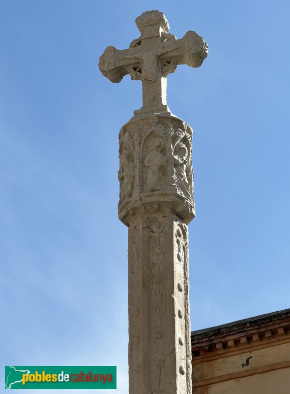 Almenar - Creu de terme. Reproducció (Foto: Albert Esteves, 2026) Almenar - Creu de terme. Reproducció