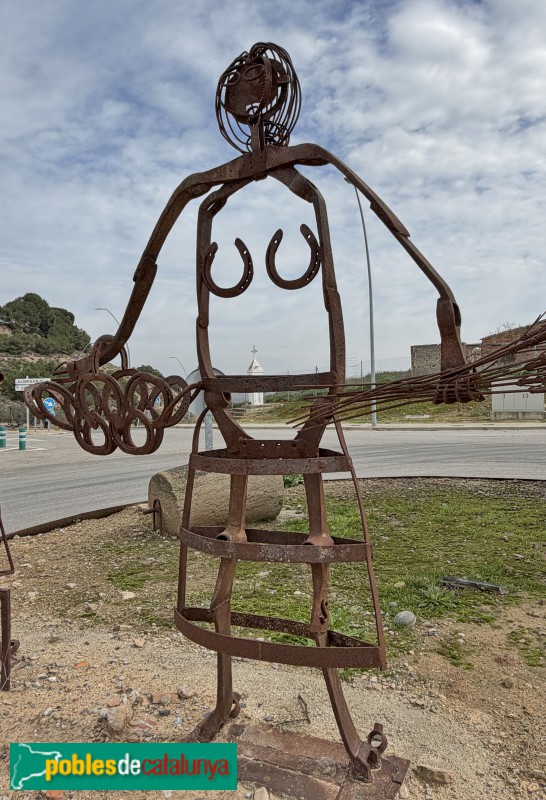 Almenar - Escultura <i>Pagès i pagesa</i>