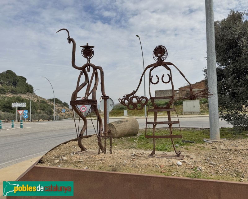 Almenar - Escultura <i>Pagès i pagesa</i>