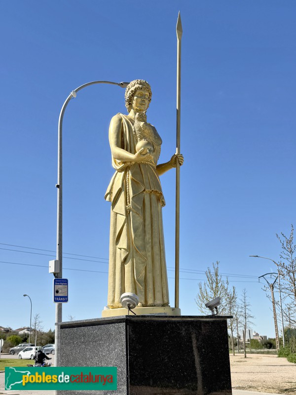Almacelles - Estàtua d'Atena