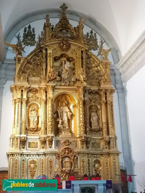 Sant Ramon - Santuari de Sant Ramon Nonat. Retaule neobarroc (Foto: Valentí Pons, 2026) Sant Ramon - Santuari de Sant Ramon Nonat. Retaule neobarroc