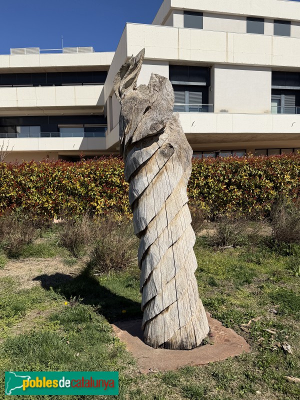 Almacelles - Parc Escultòric ALMA. <i>Performación de un árbol</i> (Mario Molins) (Foto: Albert Esteves, 2026) Almacelles - Parc Escultòric ALMA. <i>Performación de un árbol</i> (Mario Molins)