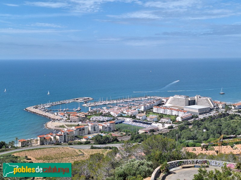 Sitges - El port d'Aiguadolc amb l'Hotel Melià Sitges