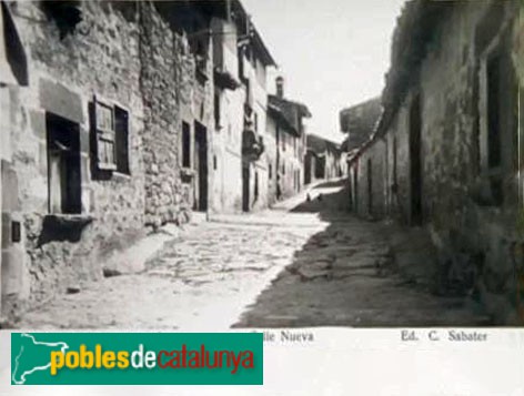 L'Esquirol - Carrer Nou. Postal antiga