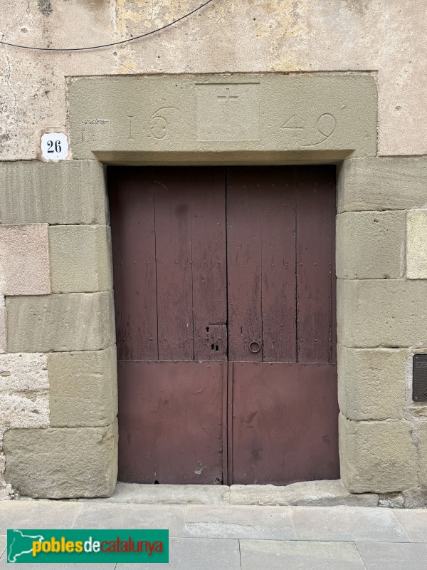 Folgueroles - Carrer Major. Llinda de 1649