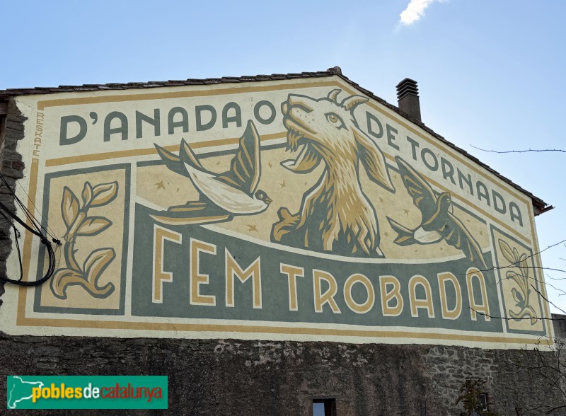 L'Esquirol - Mural <i> D'anada o de tornada, fem trobada</i>