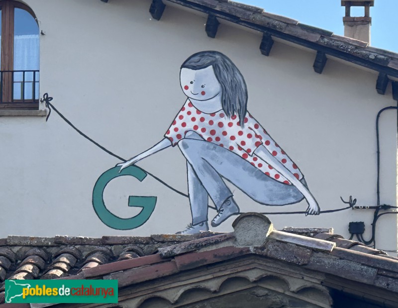 L'Esquirol - Mural <i>Lletres vives del poble</i>