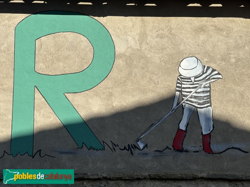 L'Esquirol - Mural <i>Lletres vives del poble</i>