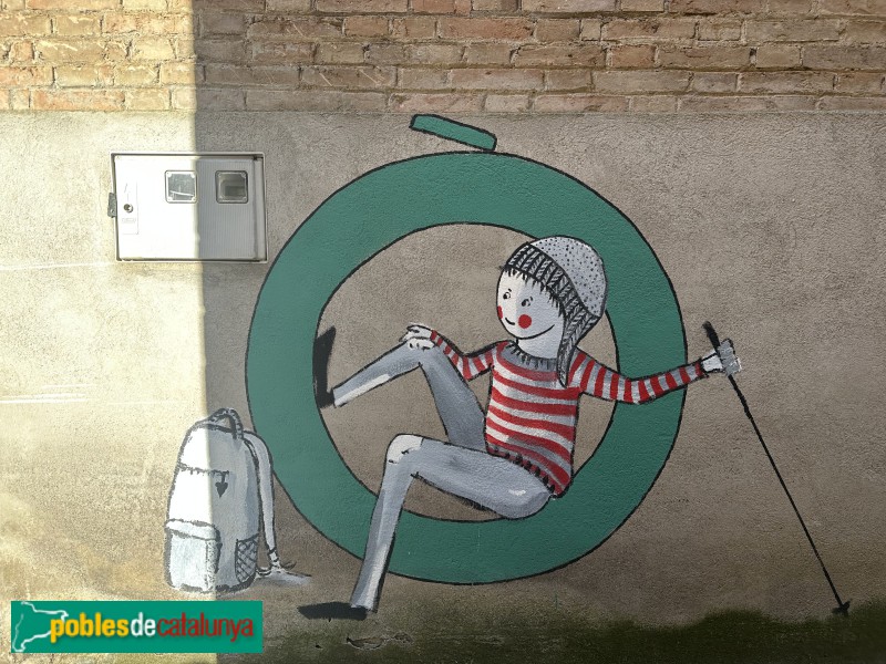 L'Esquirol - Mural <i>Lletres vives del poble</i>