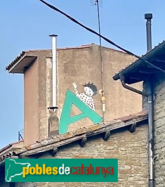 L'Esquirol - Mural <i>Lletres vives del poble</i>