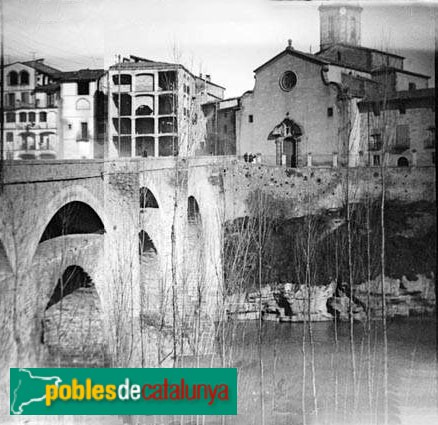 Roda de Ter - Pont Vell i església de Sant Pere