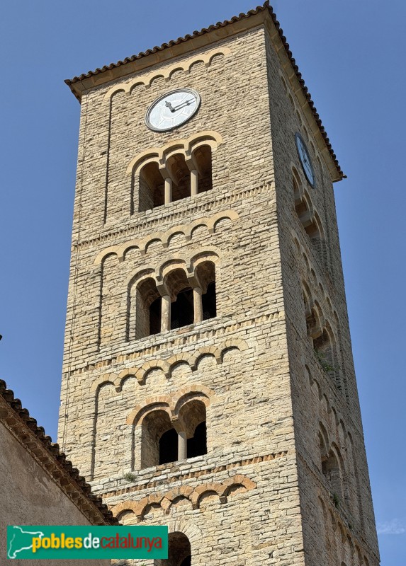 Taradell - Església de Sant Genís. Campanar romànic