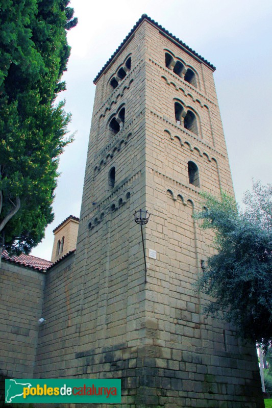 Barcelona - Reproducció del campanar de Taradell al Poble Espanyol