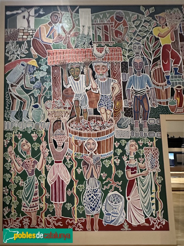 Vilafranca del Penedès - Vinseum. Mural <i>La vinya i el vi</i>