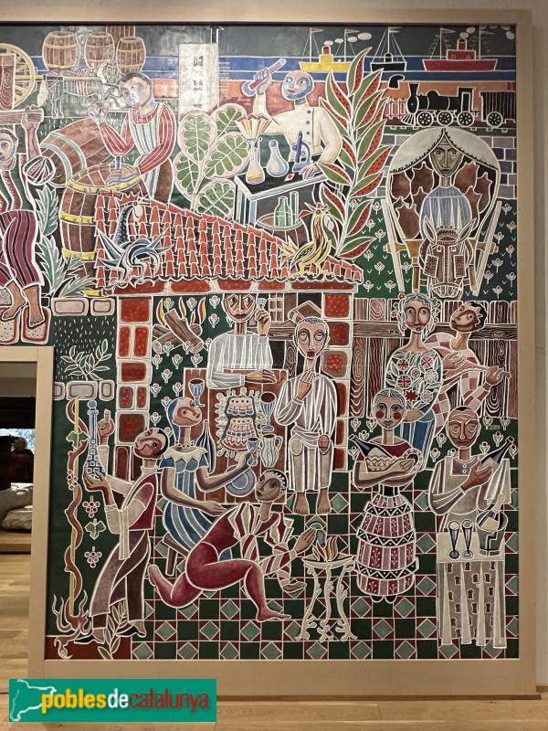 Vilafranca del Penedès - Vinseum. Mural <i>La vinya i el vi</i>