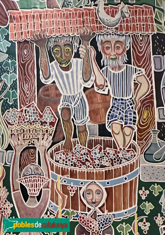 Vilafranca del Penedès - Vinseum. Mural <i>La vinya i el vi</i>