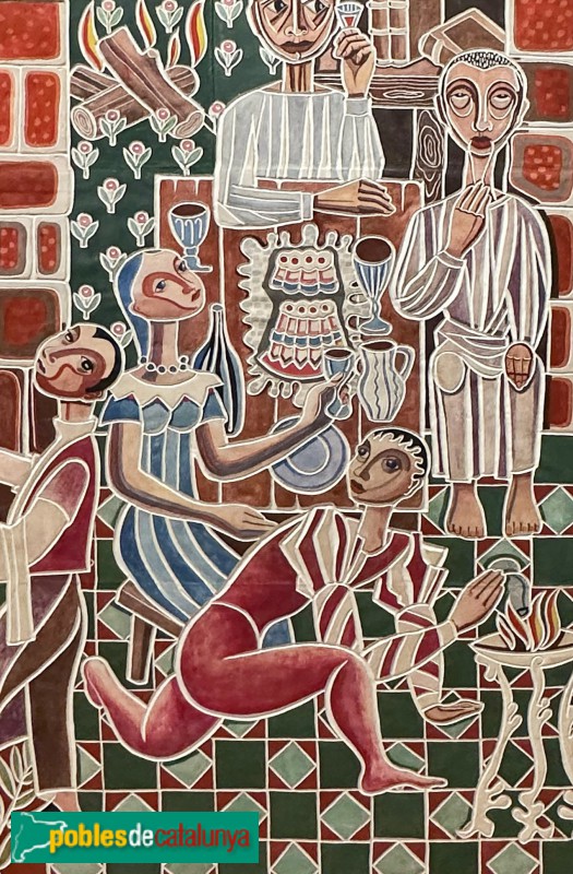 Vilafranca del Penedès - Vinseum. Mural <i>La vinya i el vi</i>