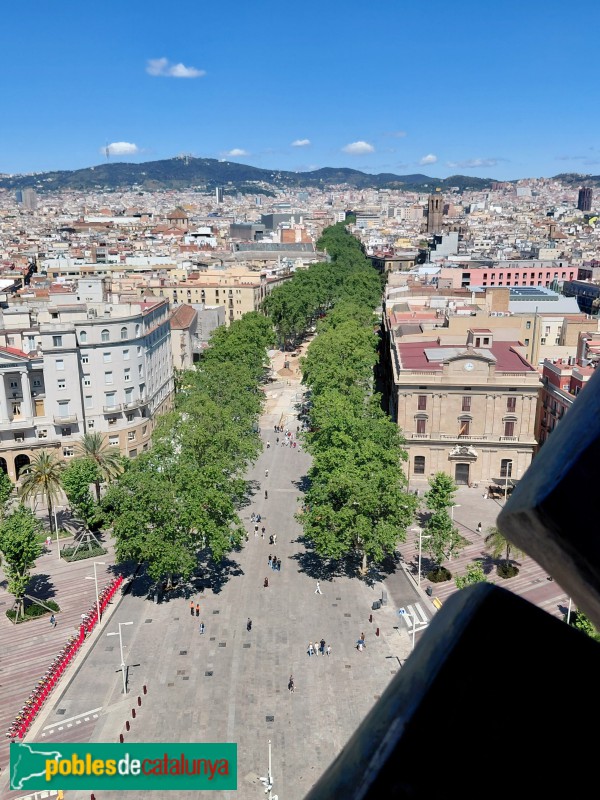 Barcelona - La Rambla, des de Colom