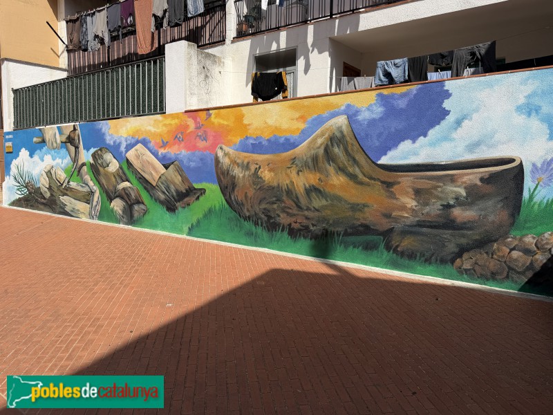 Taradell - Mural <i>El camí de l'esclop</i>