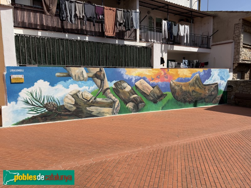 Taradell - Mural <i>El camí de l'esclop</i>