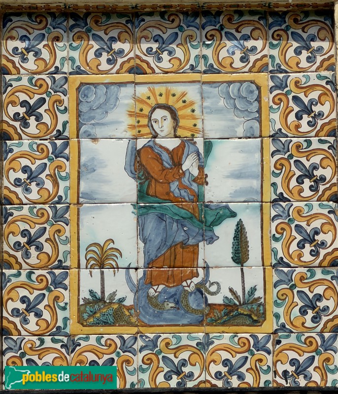 Taradell - Plafó ceràmic de la Puríssima (segle XVIII)