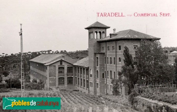Taradell - Fàbrica del Tint. Postal antiga