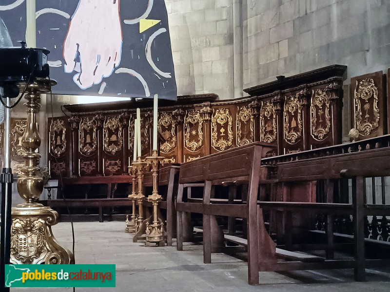 Barcelona - Església de Santa Maria del Pi. Cadirat del cor
