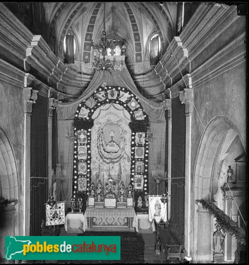 Sant Julià de Vilatorta - Església de Sant Julià. Altar majopr, desaparegut