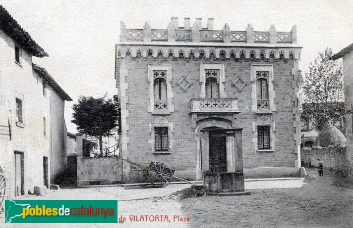 Sant Julià de Vilatorta - Plaça Major. Postal antiga