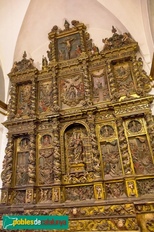 Sitges - Església de Sant Bartomeu i Santa Tecla. Retaule del Roser