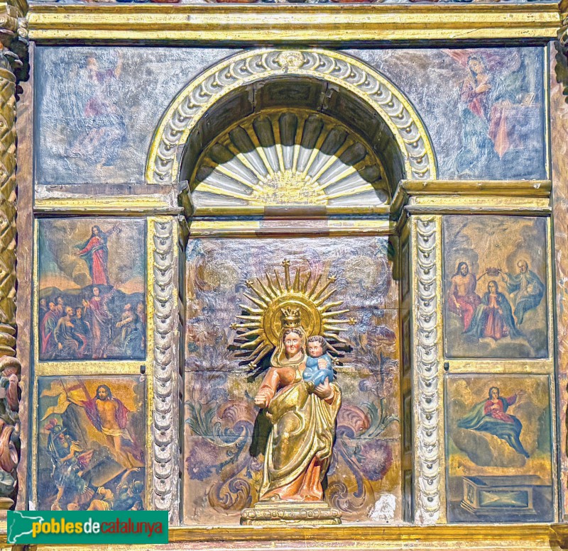 Església de Santa Maria de Vilalleons - Retaule de la M.D. del Roser