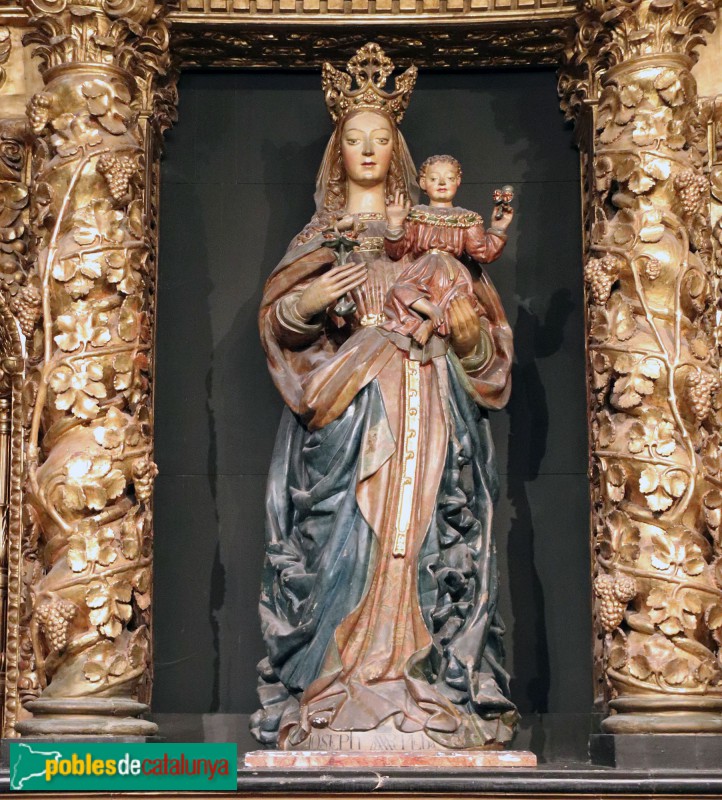 Sitges - Palau Maricel de Terra. Reproducció de la marededéu del Cor, de Montblanc