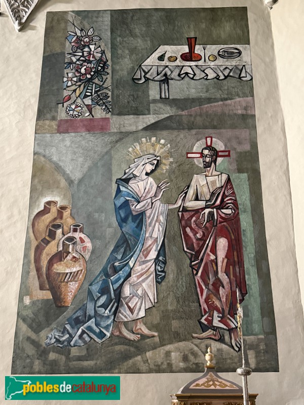 Balenyà - Santuari de la M.D. de l'Ajuda. Pintures de Joan Rifà (1963) (Foto: Albert Esteves, 2026) Balenyà - Santuari de la M.D. de l'Ajuda. Pintures de Joan Rifà (1963)