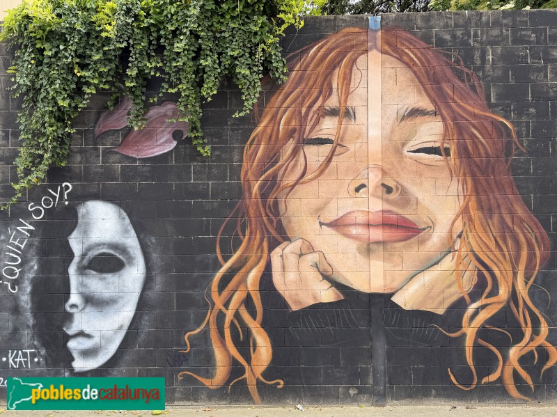 Calldetenes - Mural de Kat <i>Gaudir el moment</i> (FACC 2025)