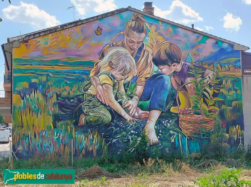 Calldetenes - Mural de Lily Brick  <i>Mare, mostra’m la terra</i> (FACC 2024)