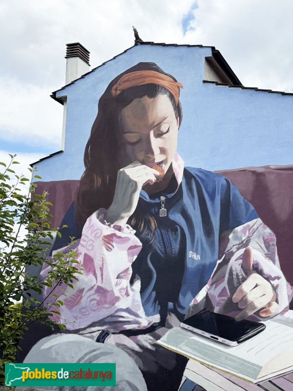 Calldetenes - Mural de Wedo Goas  <i>Esmorzar amb maduixes</i> (FACC 2025)