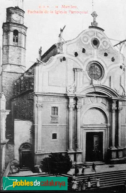 Manlleu - Església de Santa Maria. Postal de 1911