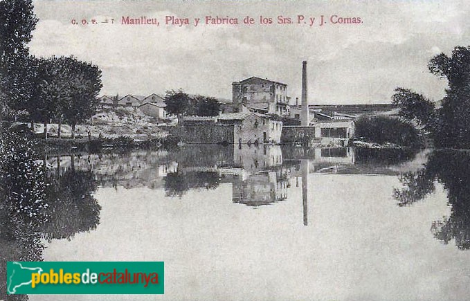 Manlleu - Can Llanas. Fotografia d'inicis del segle XX