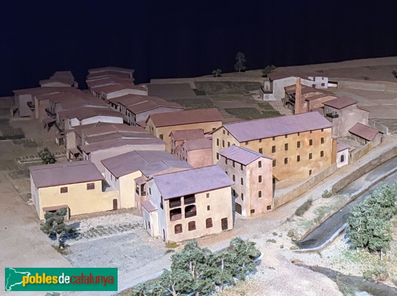 Manlleu - Ca l'Estapé. Maqueta al Museu del ter