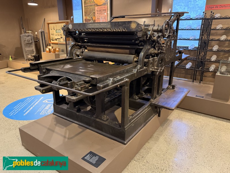Manlleu - Museu del Ter. Màquina tipogràfica planocilíndrica