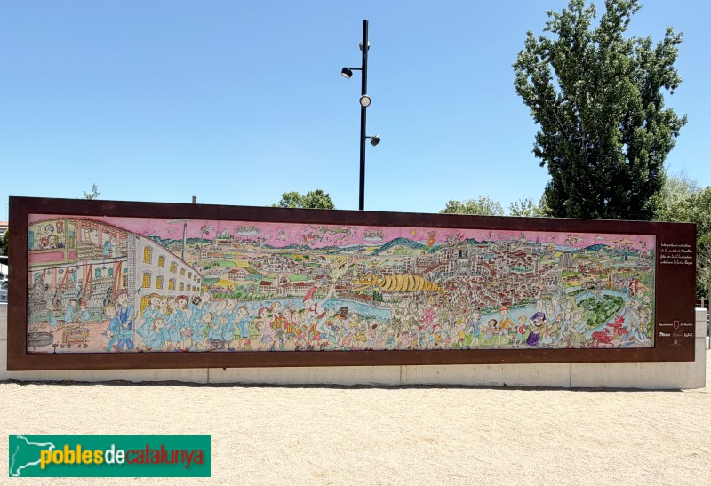 Manlleu - Mural <i>Els Rentants</i>