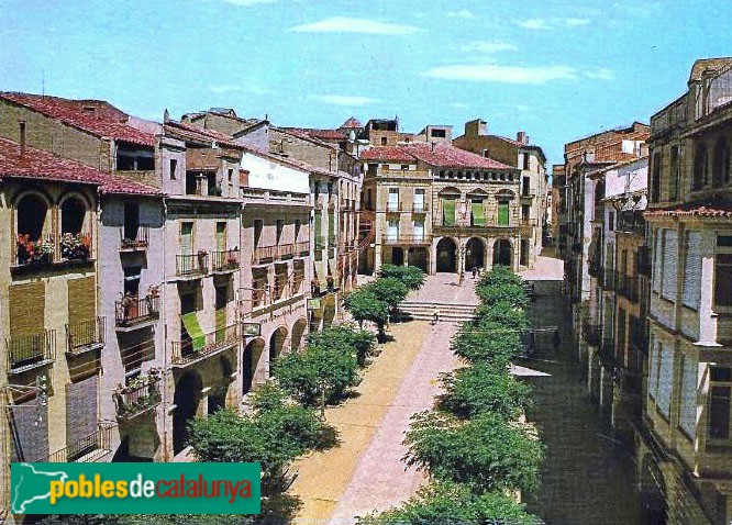 Falset - Plaça de la Quartera. Posta anys 60