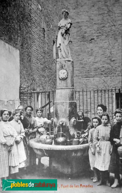 Falset - Font de les Amades. Postal antiga