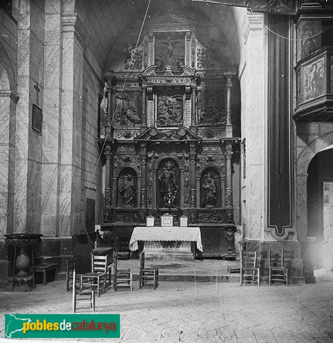 Cornudella de Montsant - Església de Santa Maria. Altar de Sant Isidre