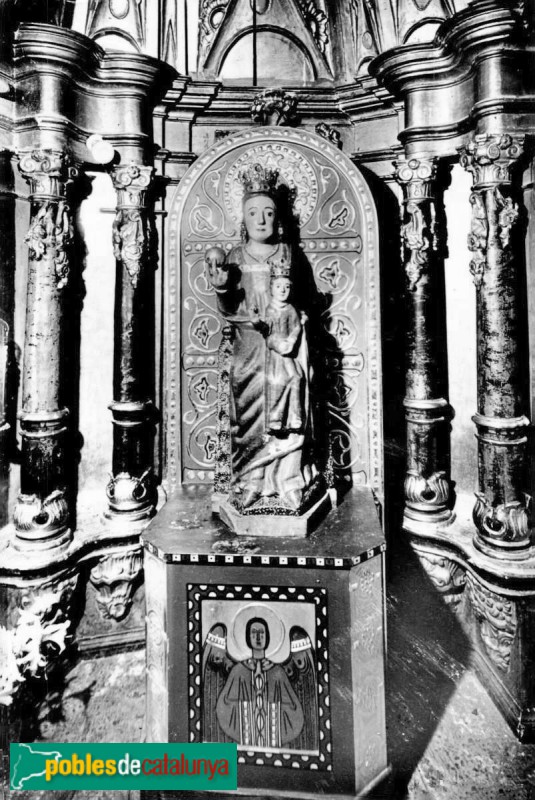 Siurana - Imatge de la Mare de Déu de l'Aigua. Postal anterior a 1979
