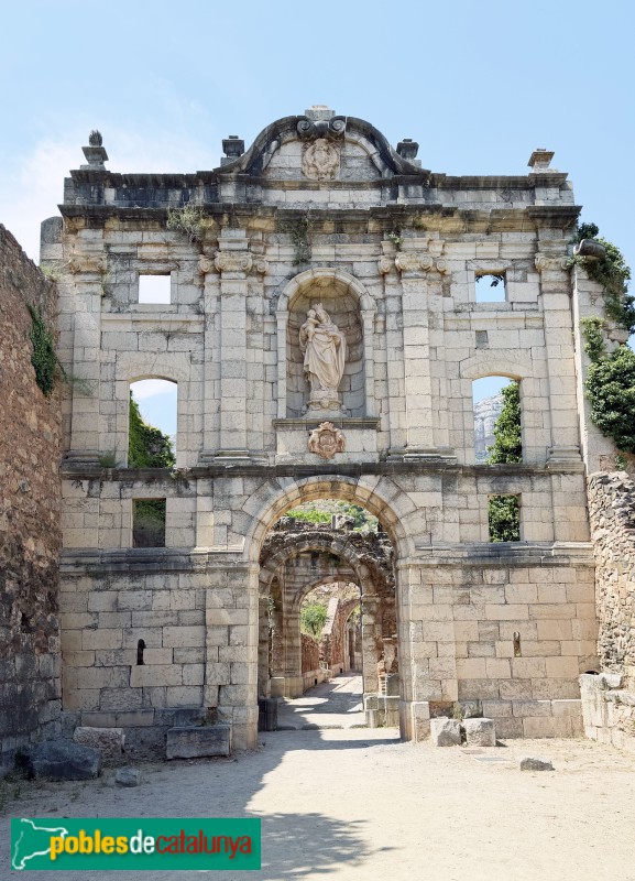 Cartoixa d'Escaladei - Façana de la Mare de Déu