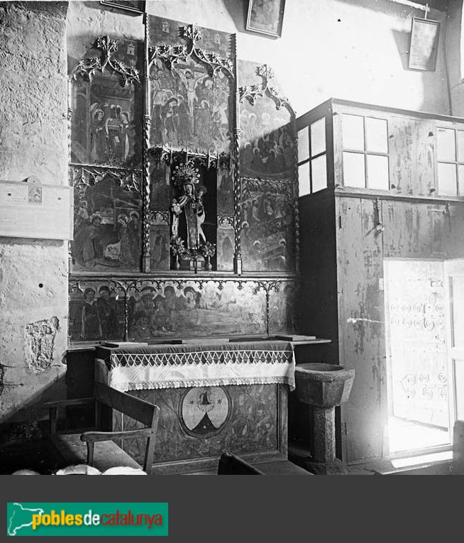 Isòvol - Església de Santa Maria d'All. Retaule desaparegut