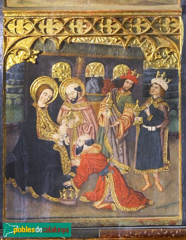 Bolvir - Església de Santa Cecília. Retaule gòtic. Epifania